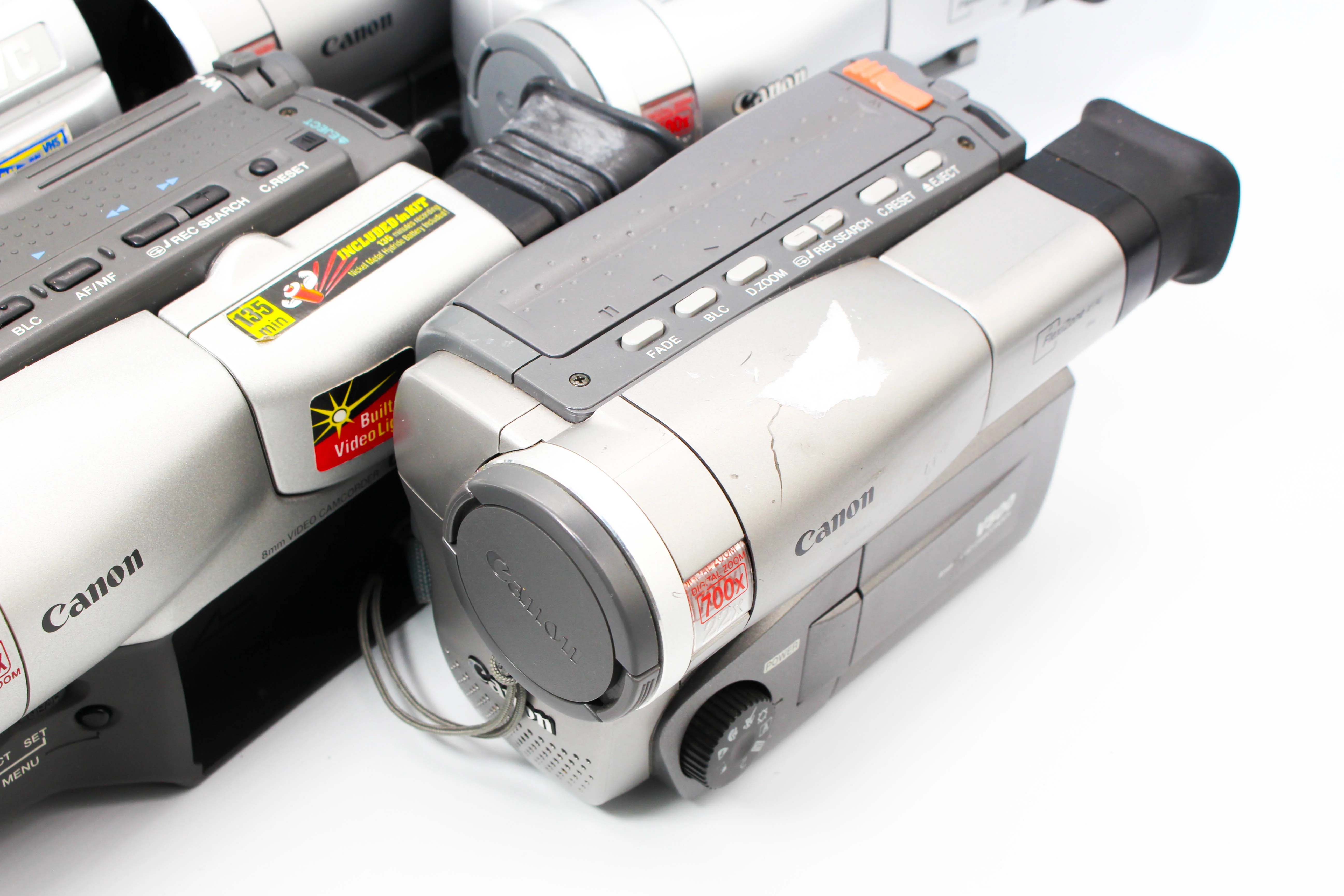 Assorted Faulty Canon Video8 VHS Video Handycam Camcorder Cameras Inc. Canon V500E UC8000E - Image 5