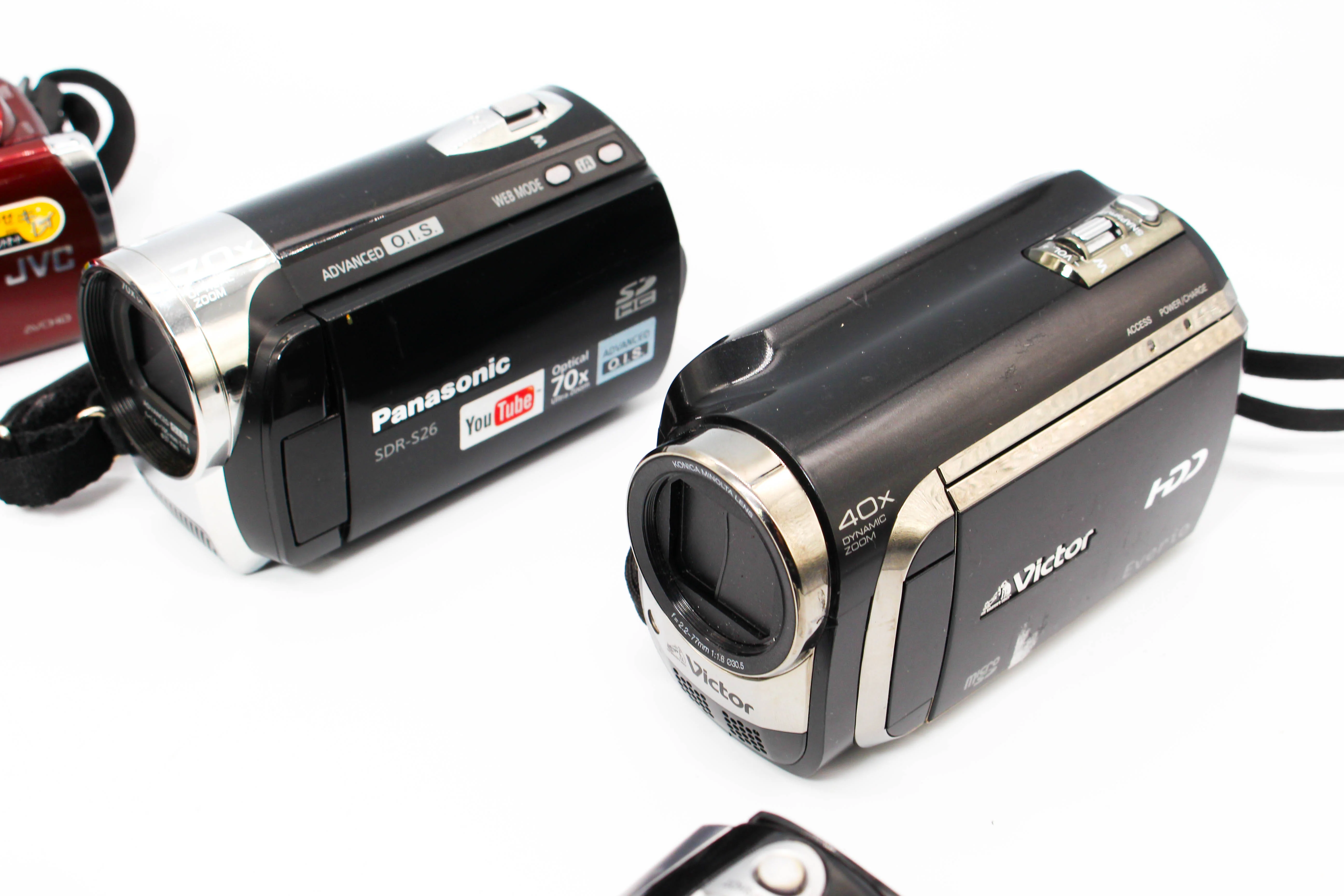 Assorted Faulty HD SD Card Digital Video Handycam Camcorder Cameras Inc. Panasonic SDR-H86, JVC & Victor - Image 9