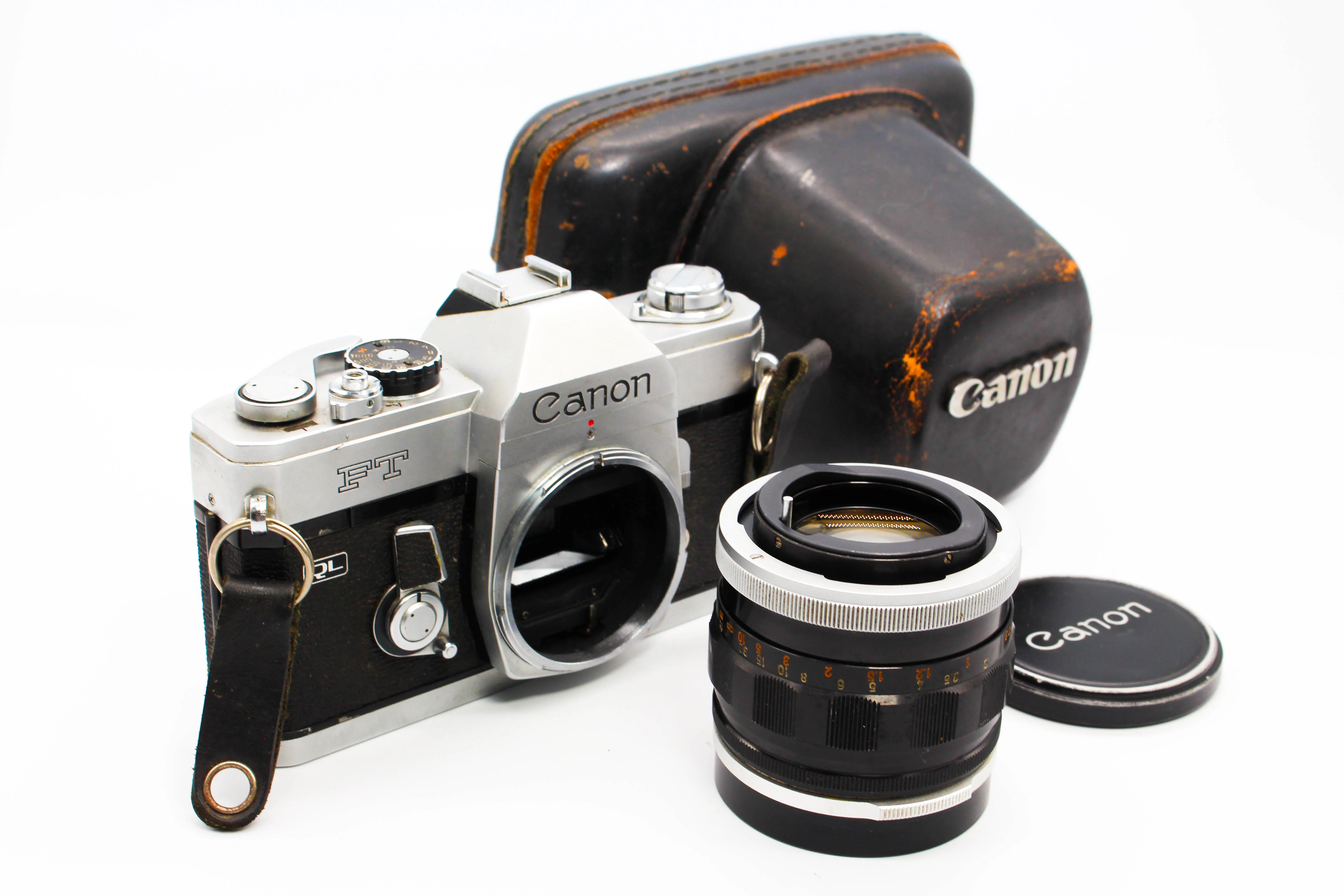 Canon FT QL SLR 35mm Film Photo Camera with 58mm f/1.2 Lens - Tested Bundle Good - Image 2