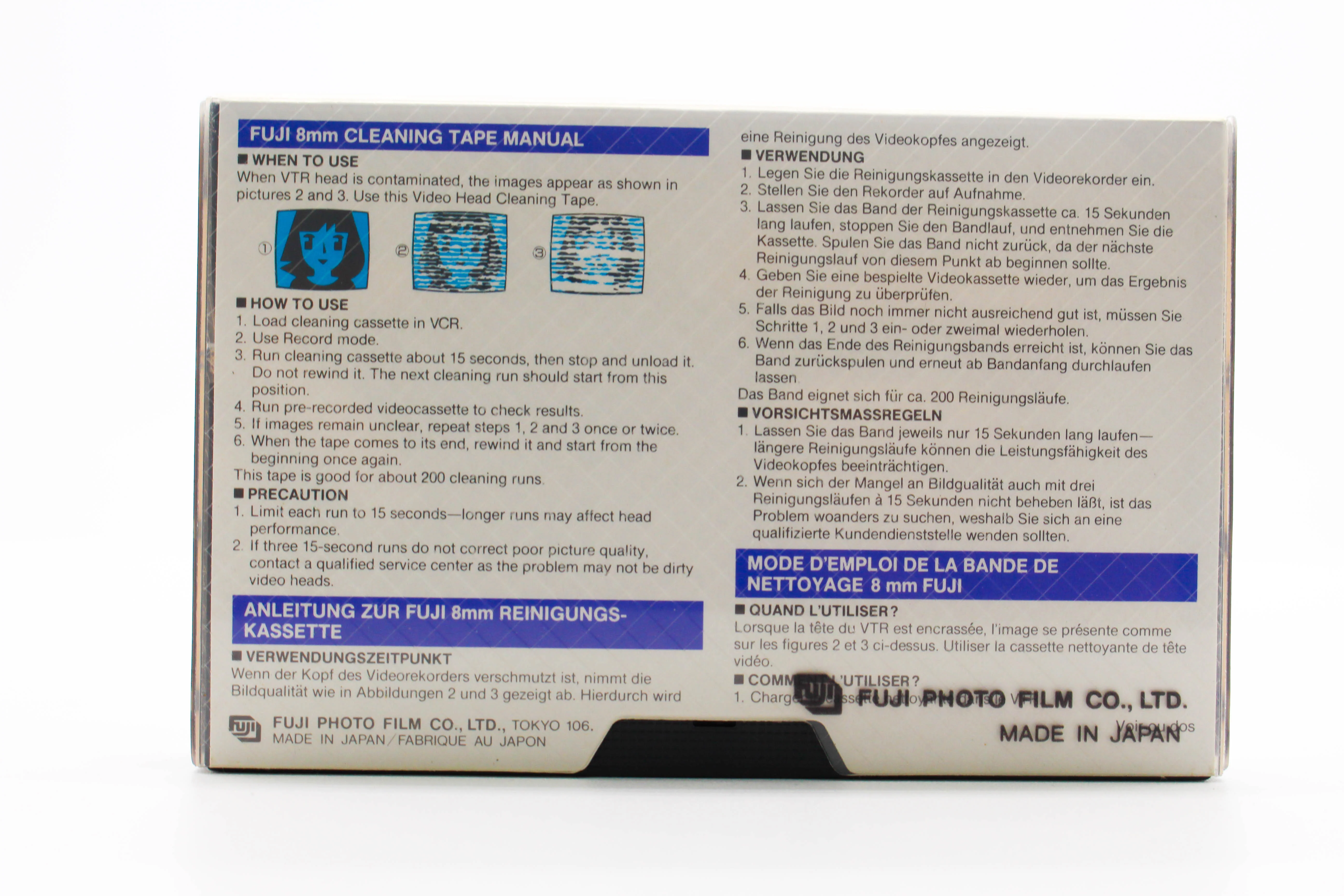 Fuji Digital8 Hi8 Video8 8mm Cleaning Cassette Head Cleaner Tape - Tested Excellent - Image 3