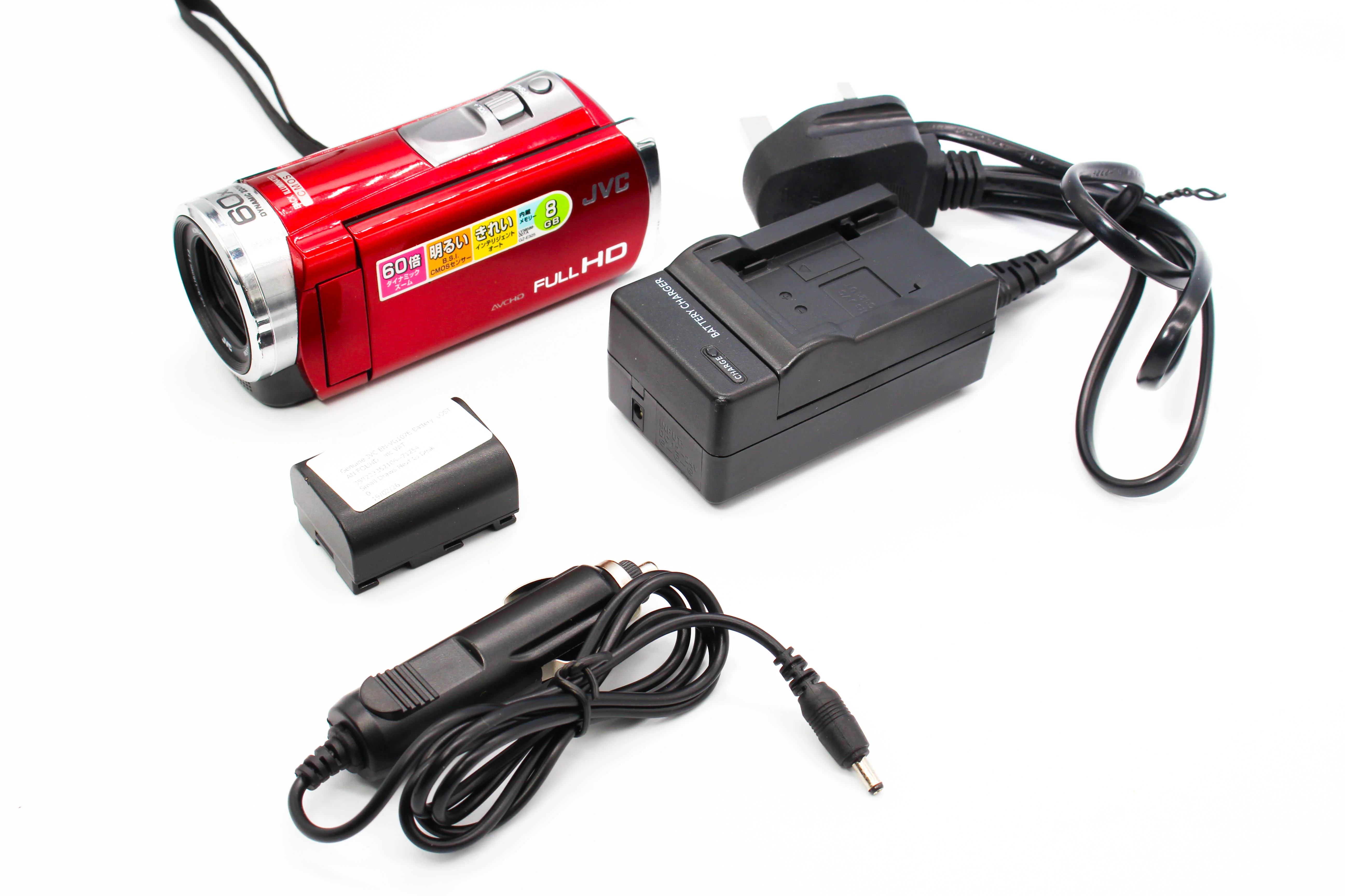JVC GZ-E325-R HD SD Card Video Handycam Camcorder Camera - Tested Bundle Excellent - Image 2