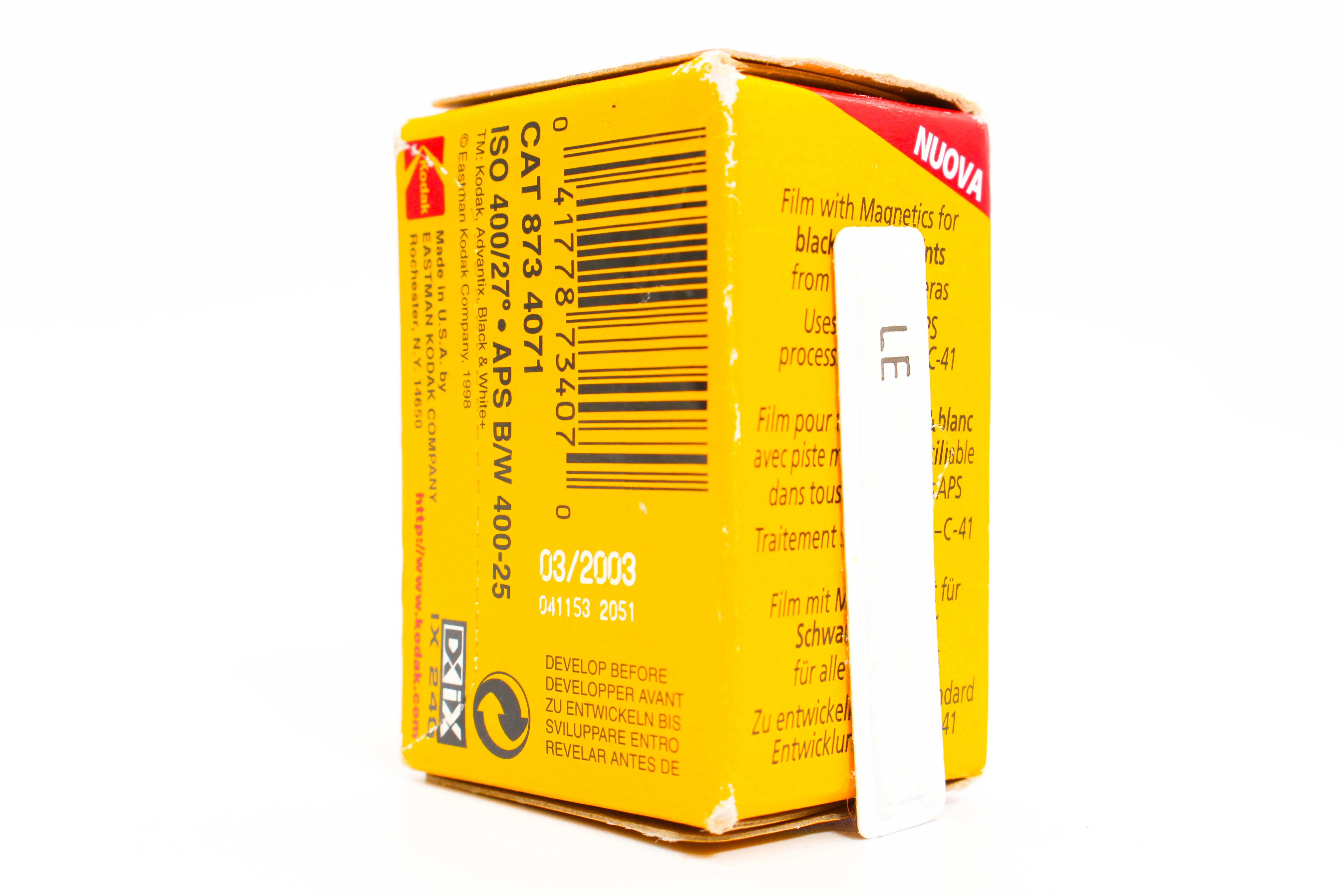 Kodak Advantix APS Black and White Film 25 Exposures Expired 2003 - Brand New - Image 4