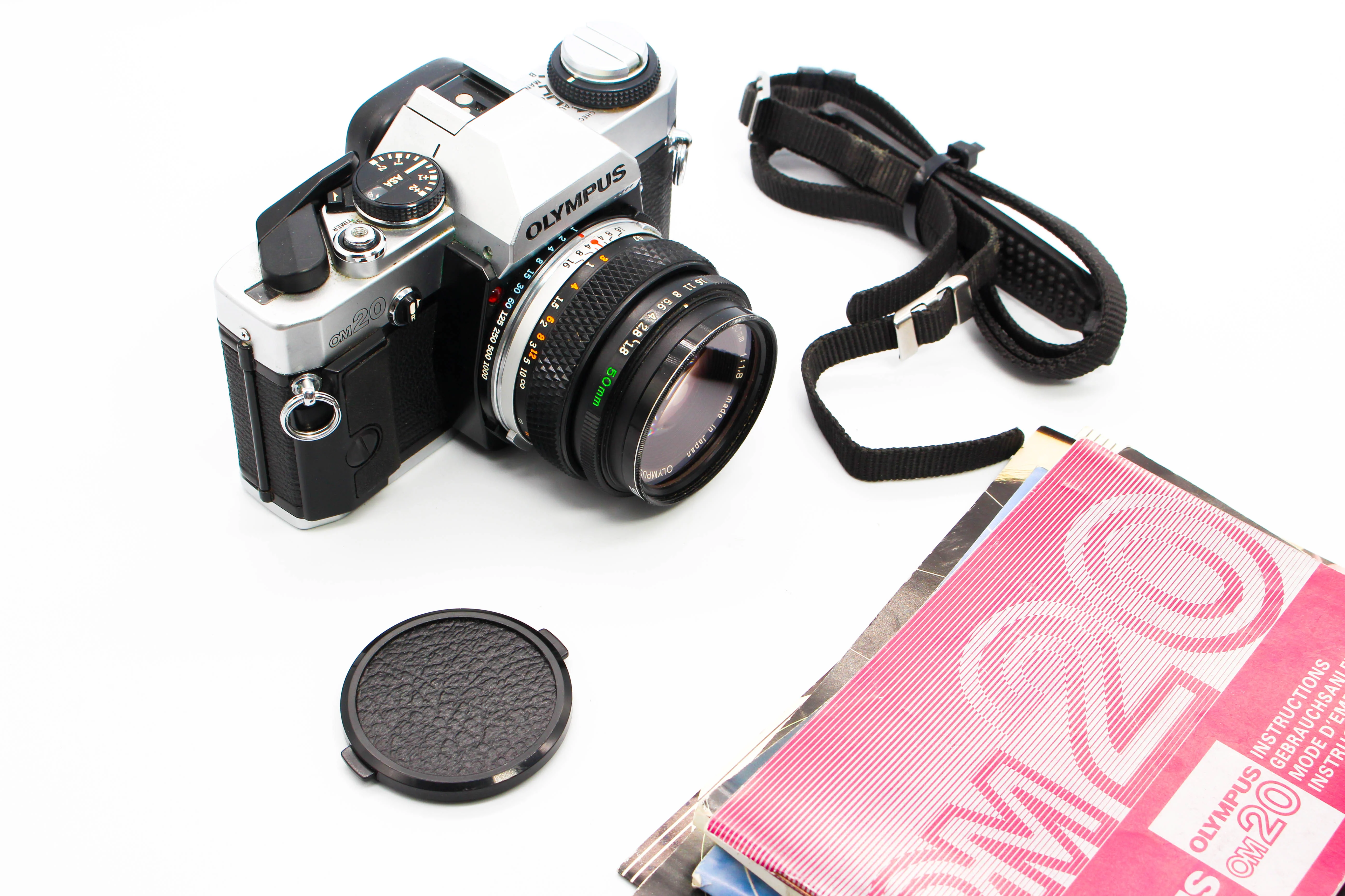 Olympus OM20 SLR 35mm Film Camera With 50mm f/1.8mm Lens - Tested Bundle Good - Image 2