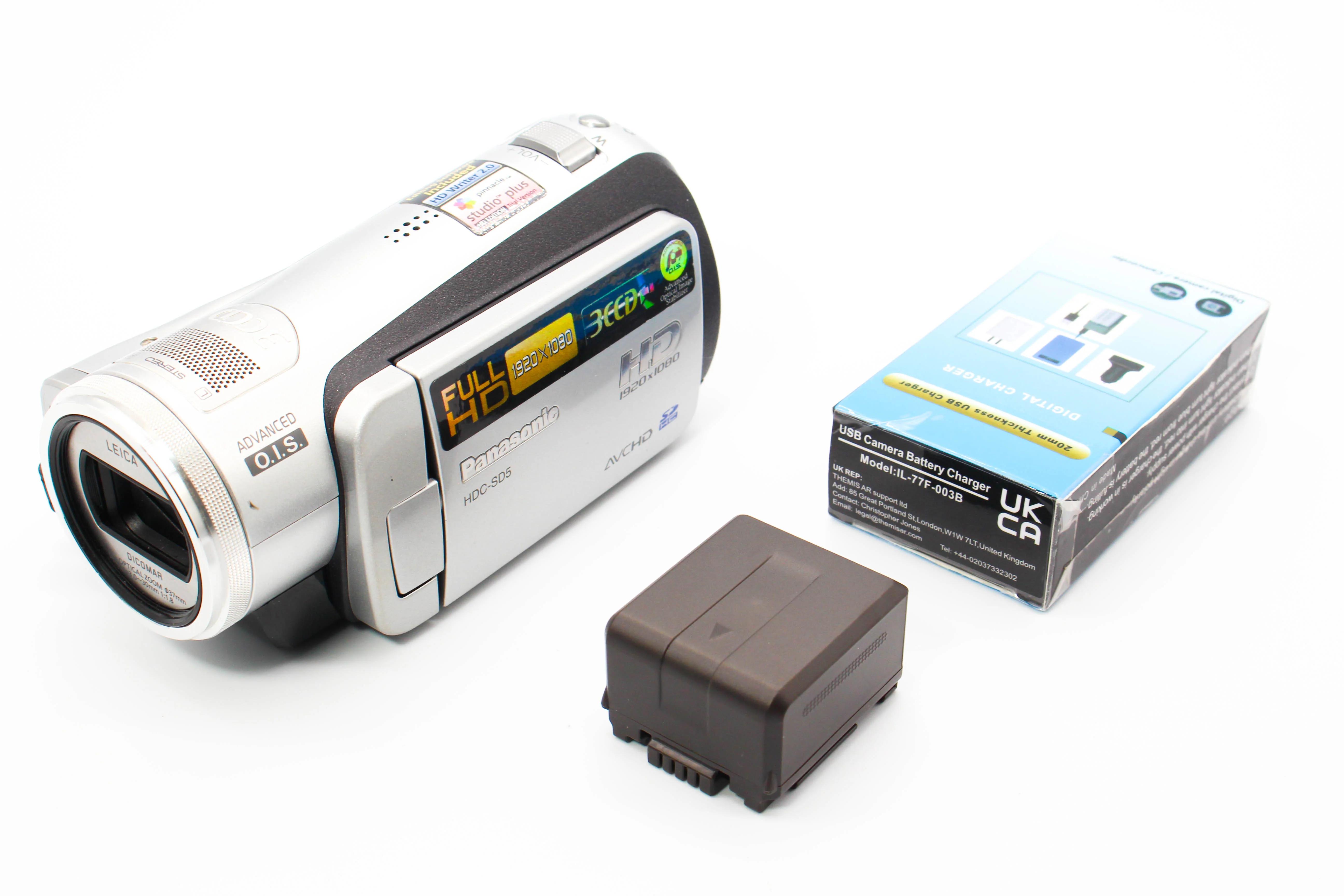 Panasonic HDC-SD5 HD SD Card Digital Video Camcorder - Tested Bundle Excellent - Image 2