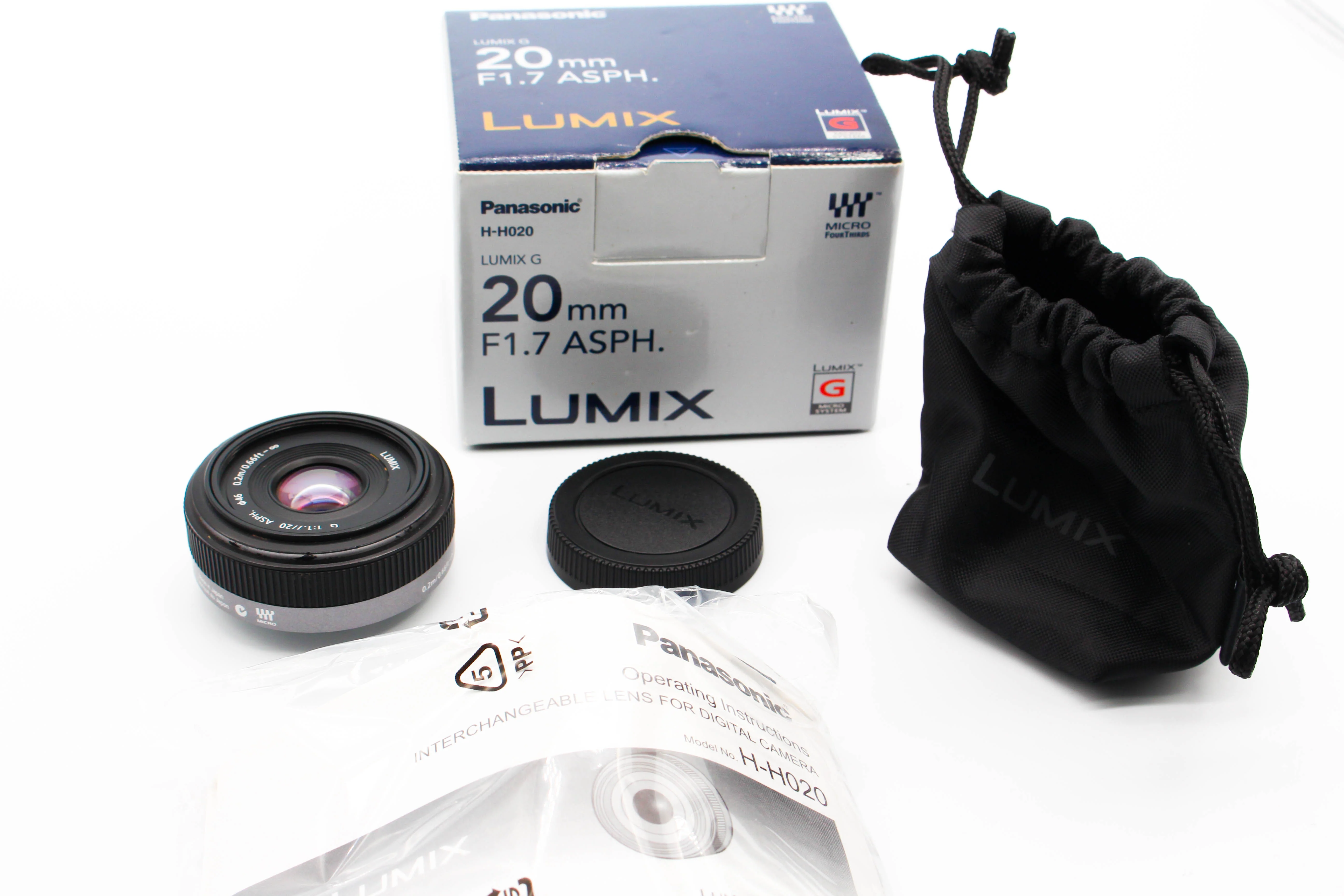 Panasonic Lumix G H-H020 20mm F/1.7 Micro Four Thirds ASPH. Prime Lens - Tested Good - Image 2
