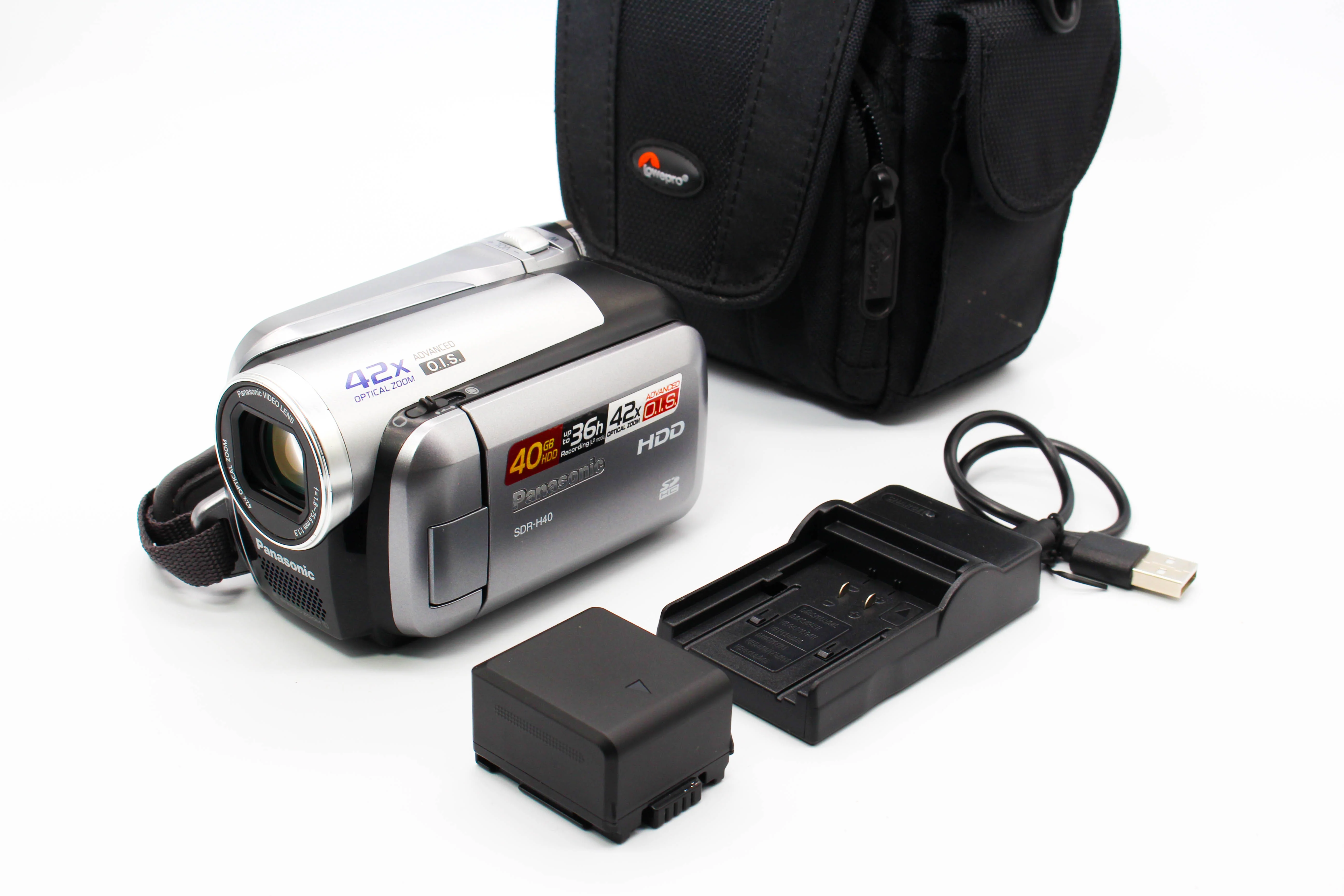 Panasonic SDR-H40 HDD HD Video Handycam Camcorder Camera - Tested Bundle Excellent - Image 2
