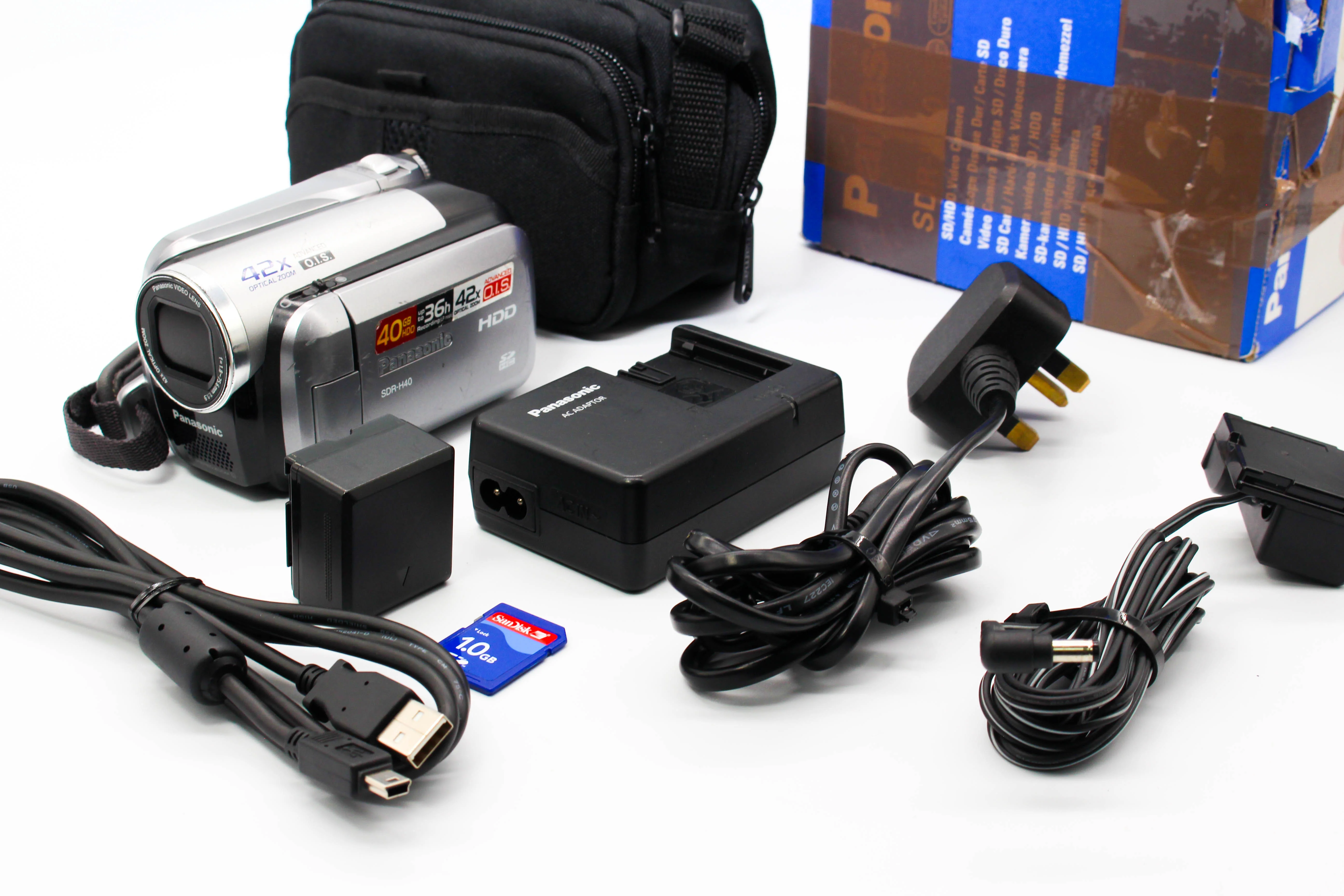 Panasonic SDR-H40 HDD HD Video Handycam Camcorder Camera - Tested Bundle Good - Image 2