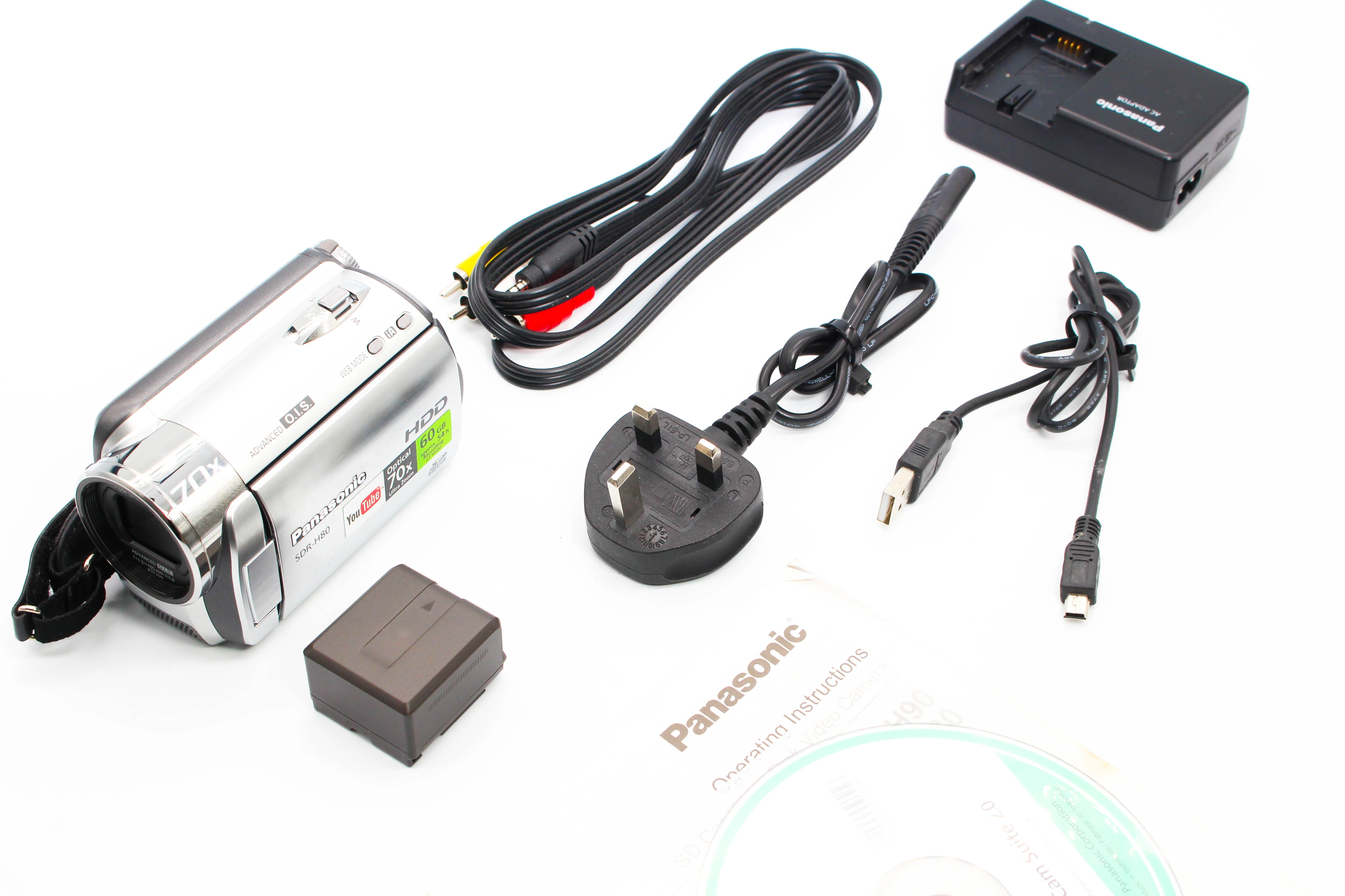 Panasonic SDR-H80 HD SD Card Video Handycam Camcorder Camera - Tested Bundle Excellent - Image 2