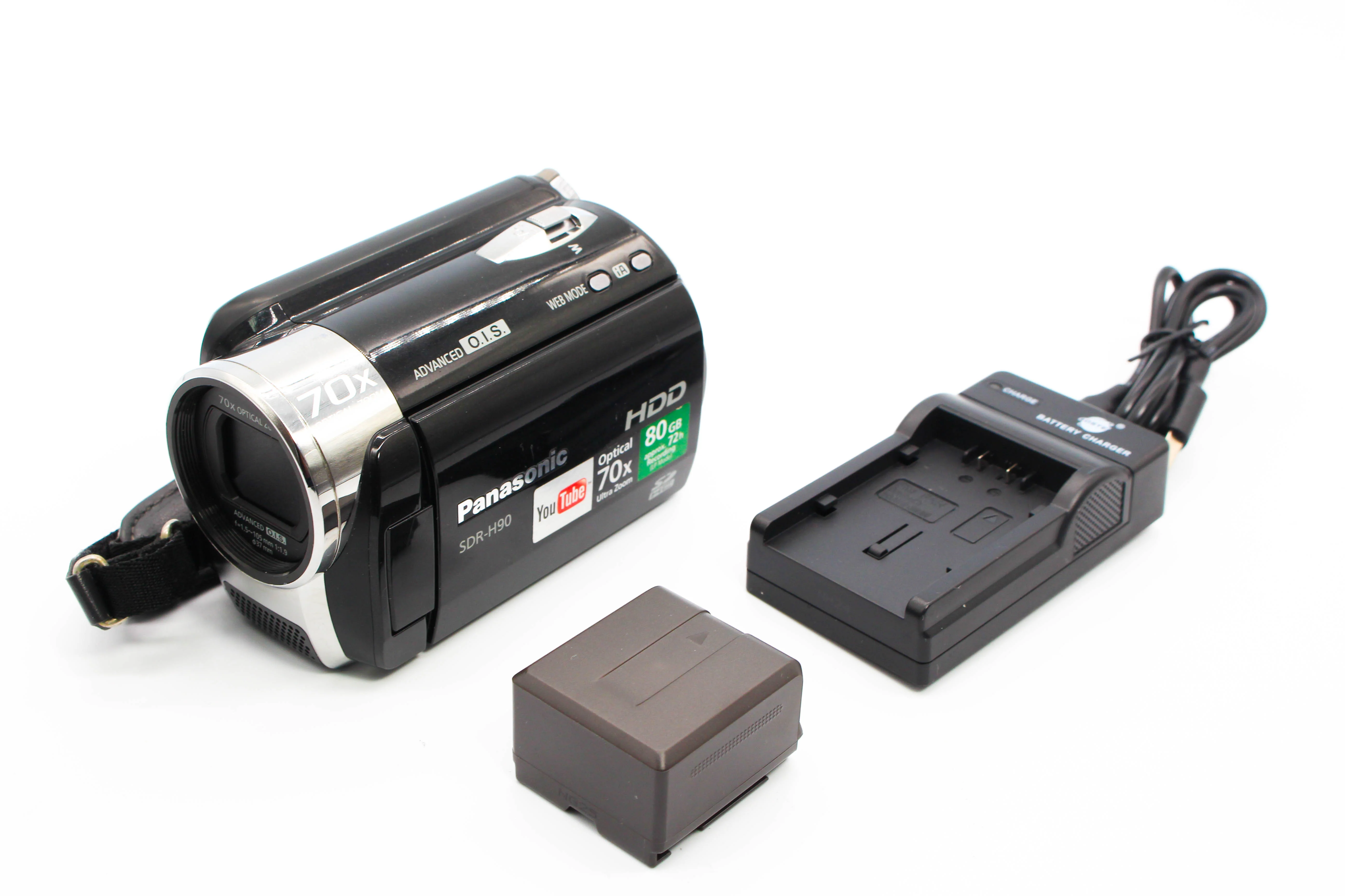 Panasonic SDR-H90 HD SD Card Video Handycam Camcorder Camera - Tested Bundle Excellent - Image 2