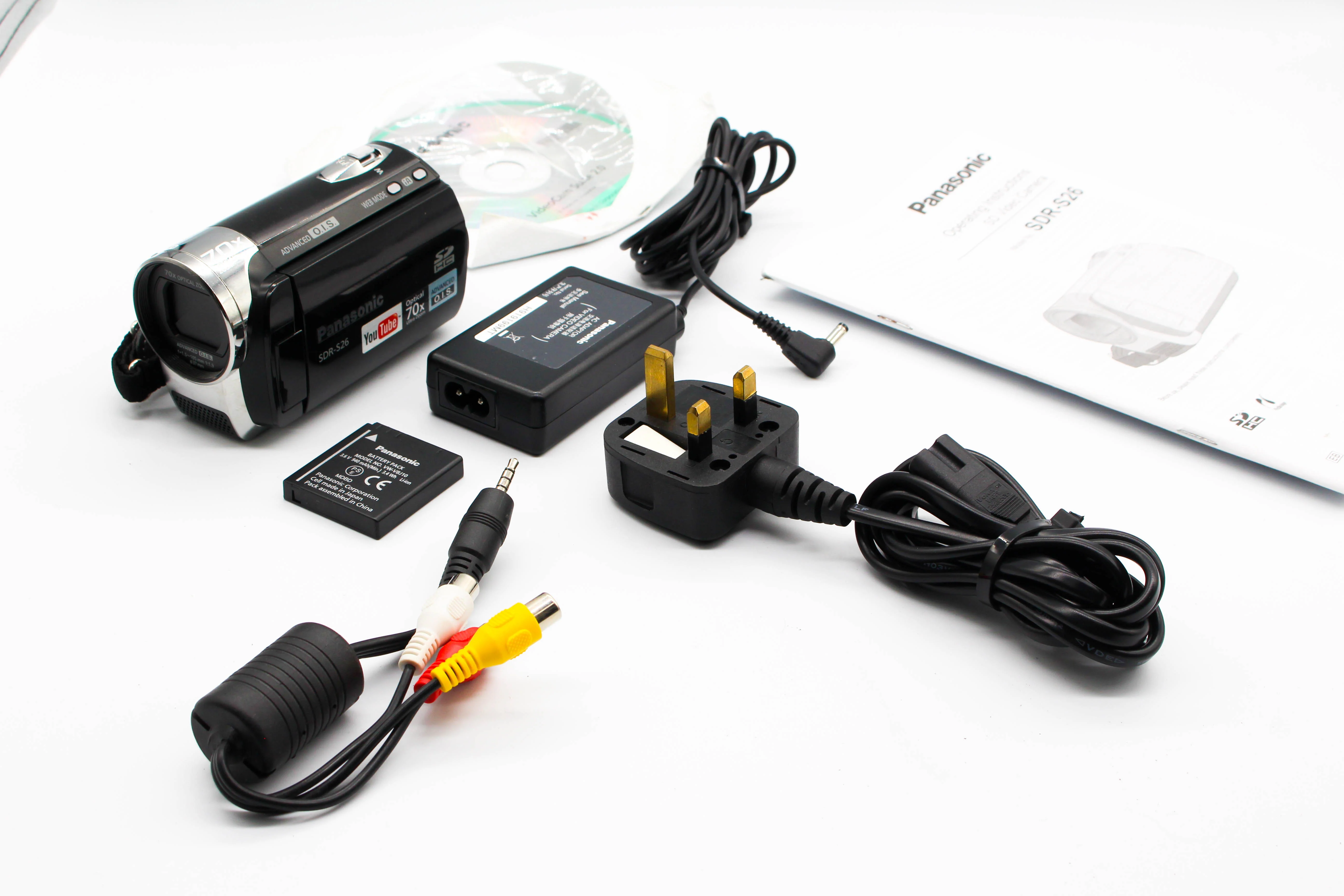 Panasonic SDR-S26 HD SD Card Video Handycam Camcorder Camera - Tested Bundle Excellent - Image 2