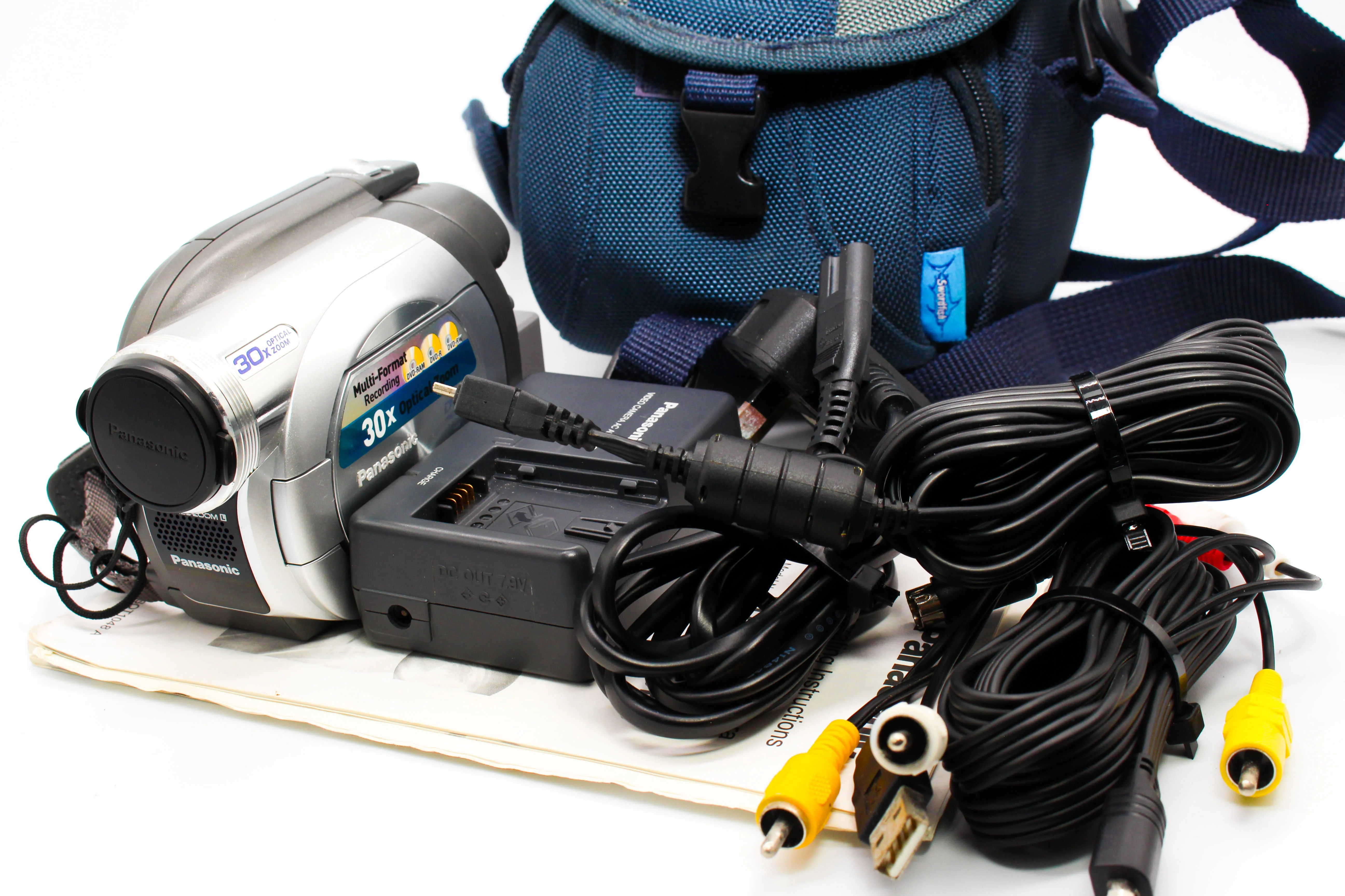 Panasonic VDR-D100EB DVD Video Handycam Camcorder Camera - Tested Bundle Good - Image 2