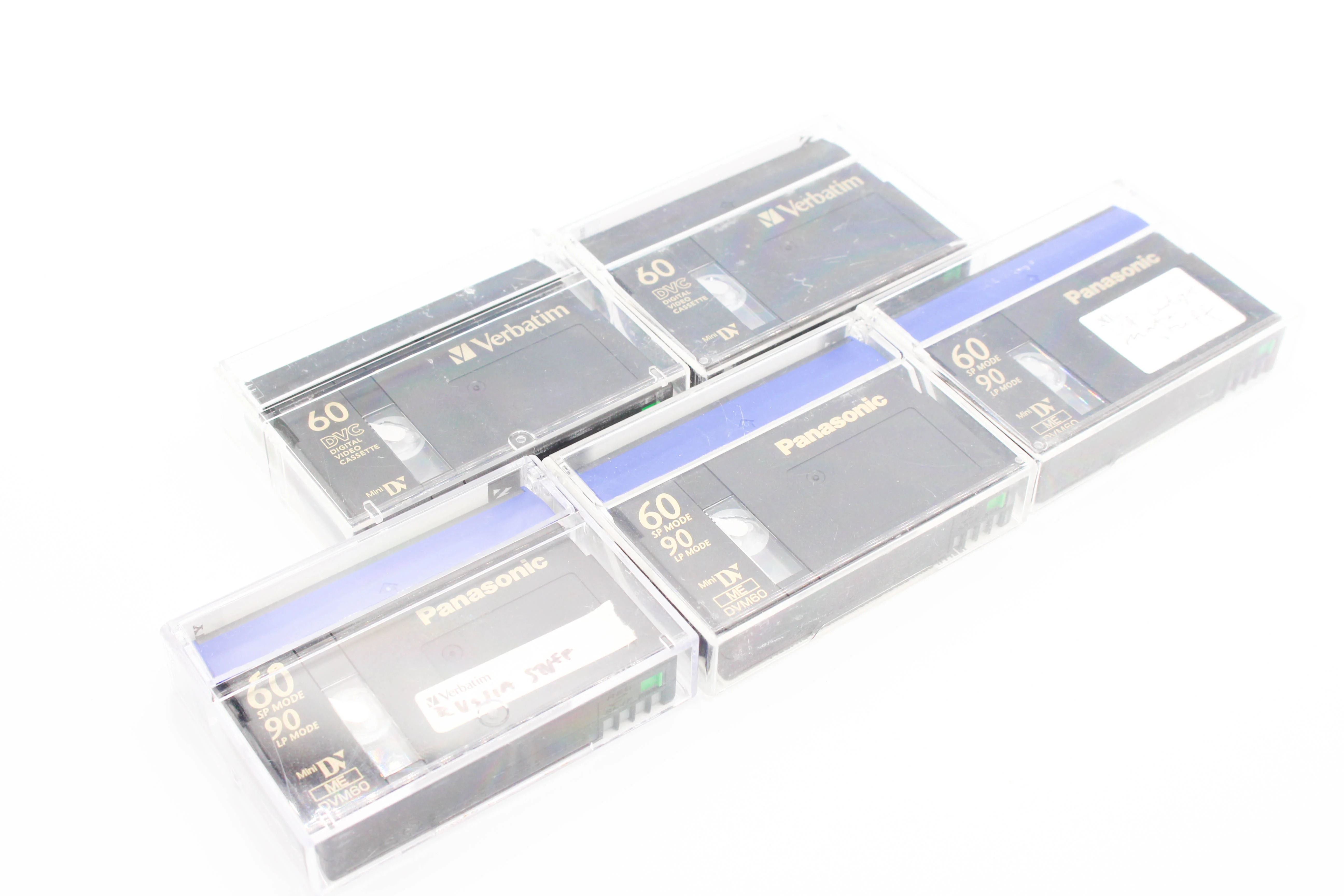 Panasonic Verbatim MiniDV Professional Digital Video Cassette Tape Mixed 5 Pack - Tested Used - Image 2