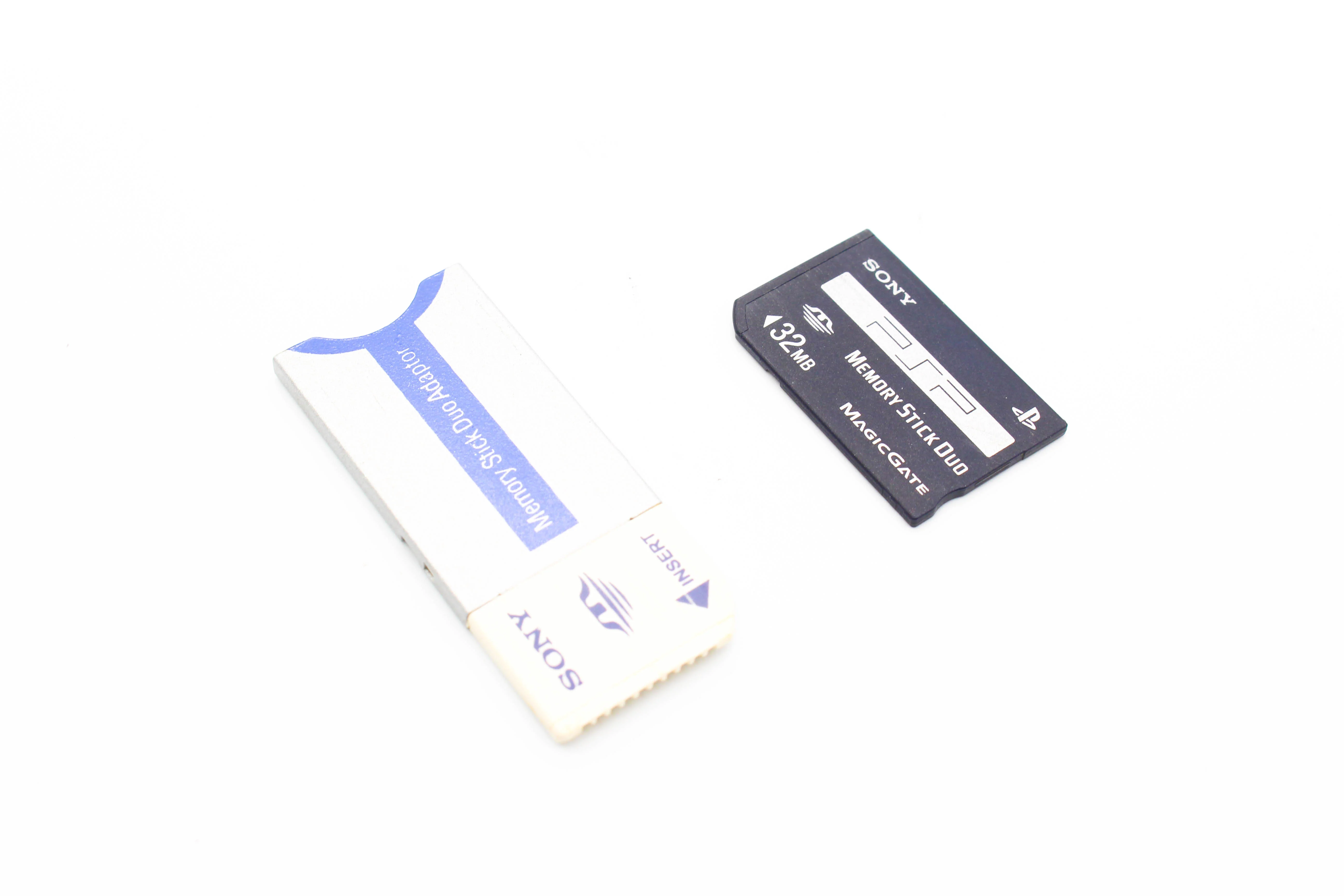 Sony 32MB Memory Stick Duo and MSAC-M2 Memory Stick Duo Adaptor - Tested Excellent - Image 2