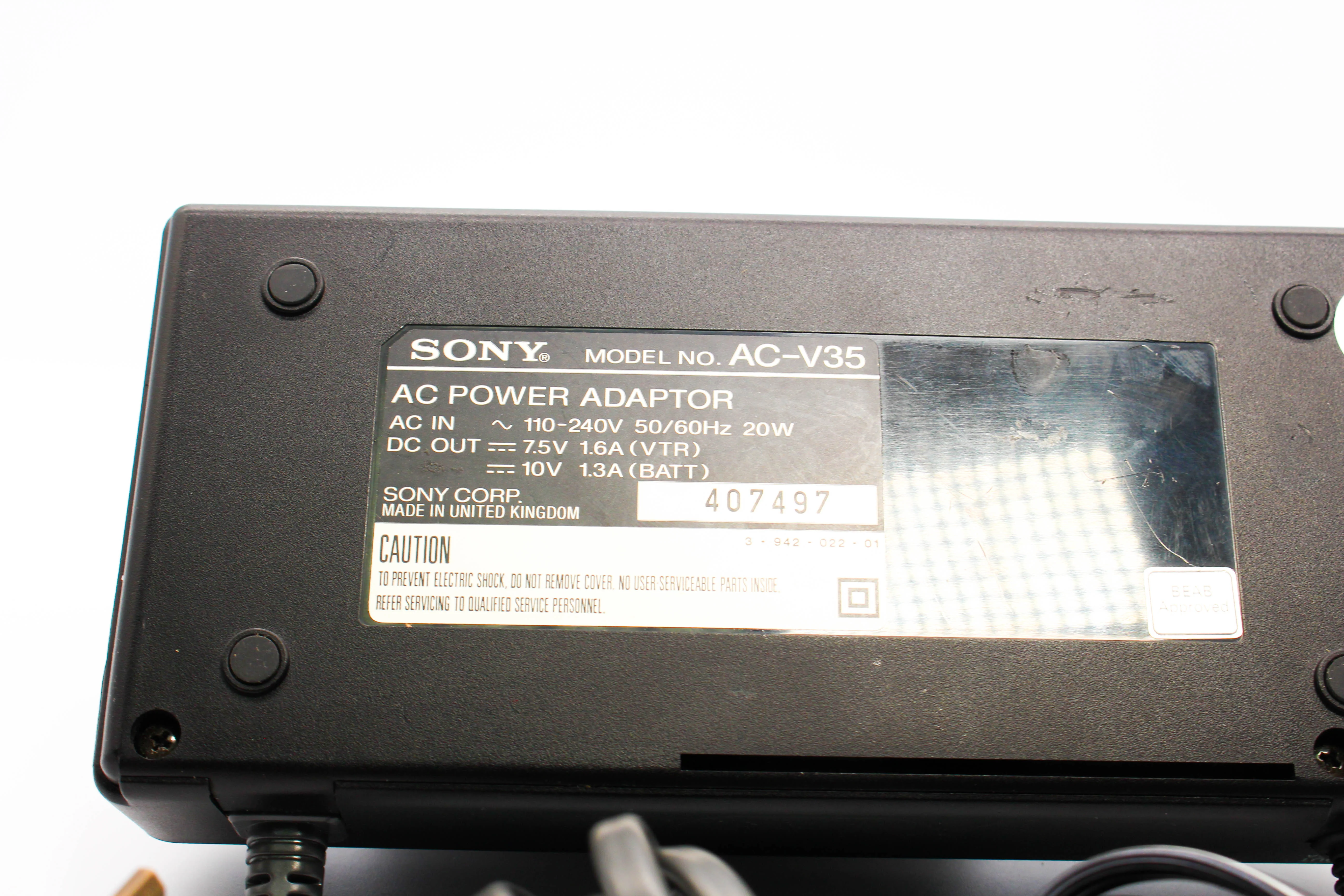 Sony AC-V35 AC Adaptor Charger And DR11 Battery For Camcorder Handycam - Tested Good - Image 4