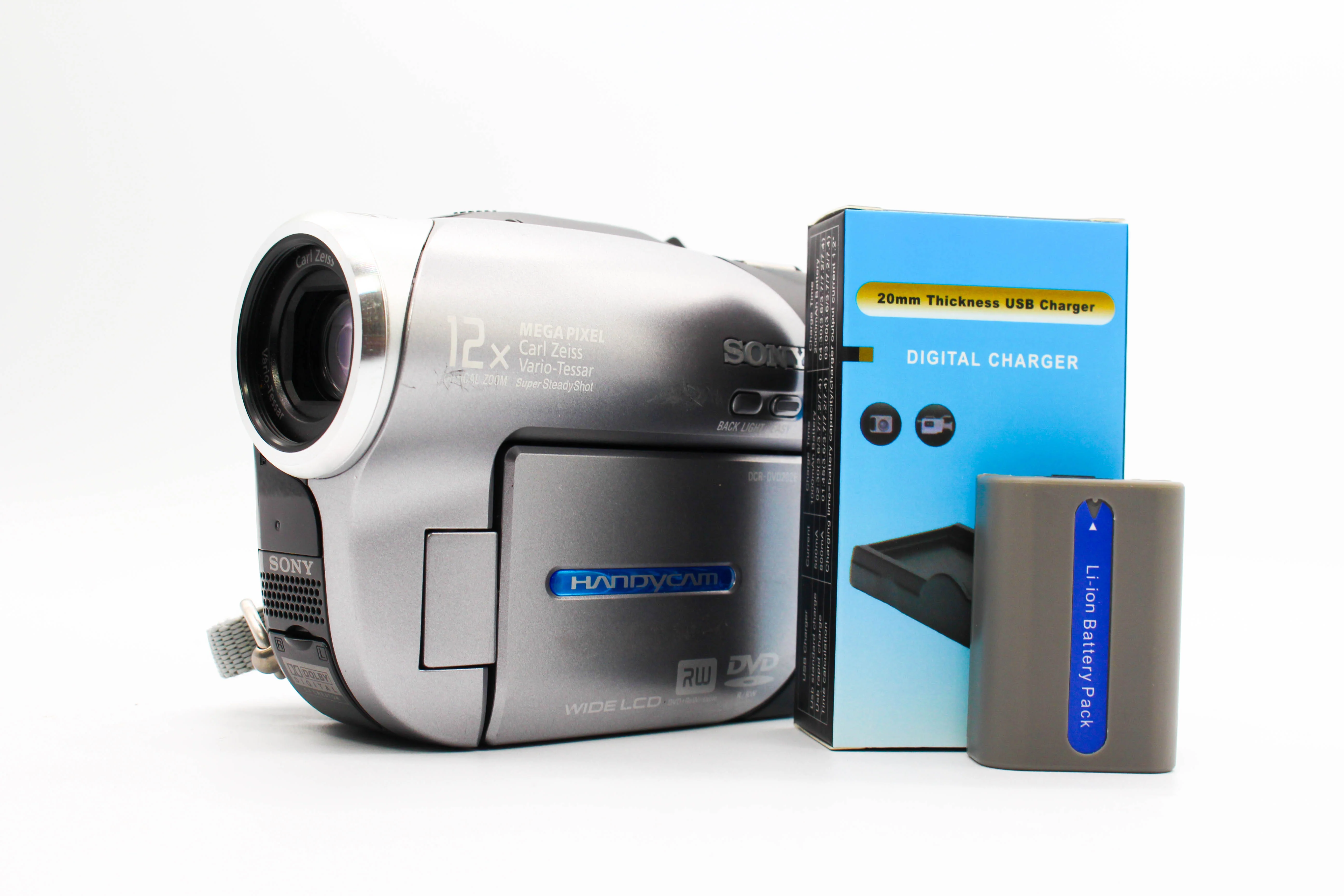 Sony DCR-DVD202E DVD Retro Handycam Digital Video Camcorder - Tested Bundle Good - Image 2