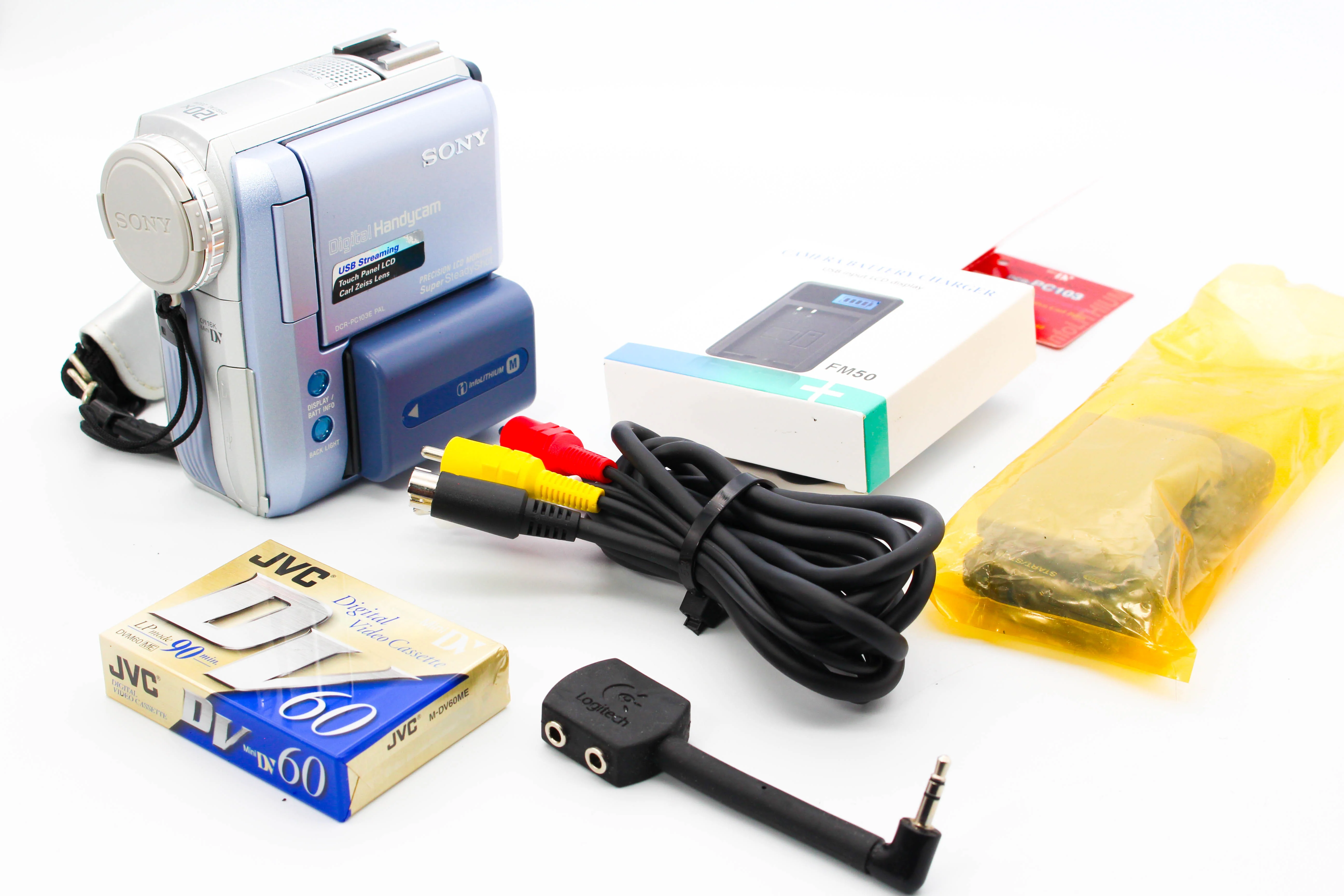 Sony DCR-PC103E MiniDV Handycam Tape Digital Video Camera Camcorder - Tested Bundle Excellent - Image 2