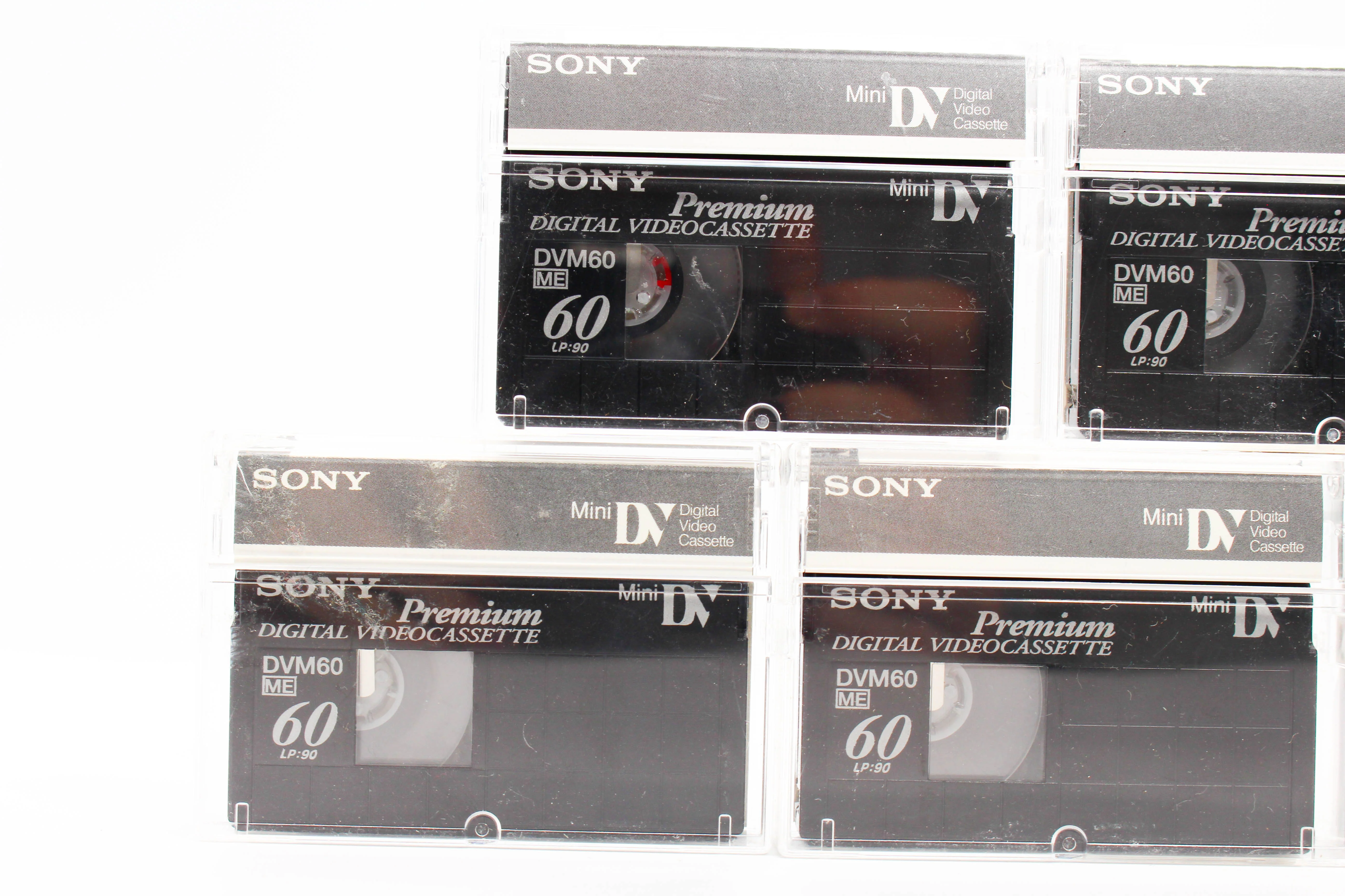 Sony DVM60ME MiniDV Premium Digital Video Cassette Tape 5 Pack Black - Tested Used - Image 3
