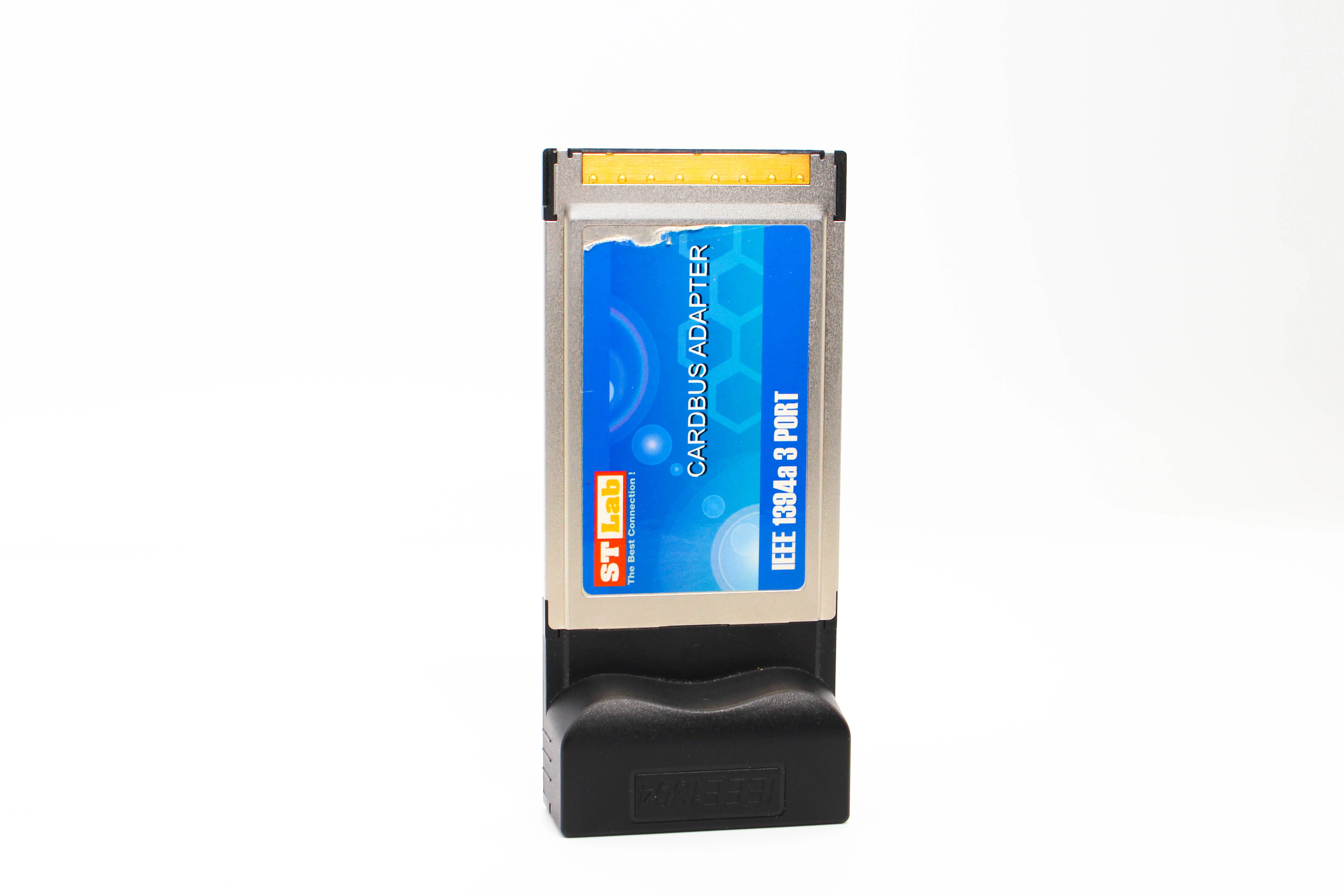 ST-Lab Firewire Cardbus PCMCIA Adapter IEEE 1394a 3 Port - Tested Good - Image 2
