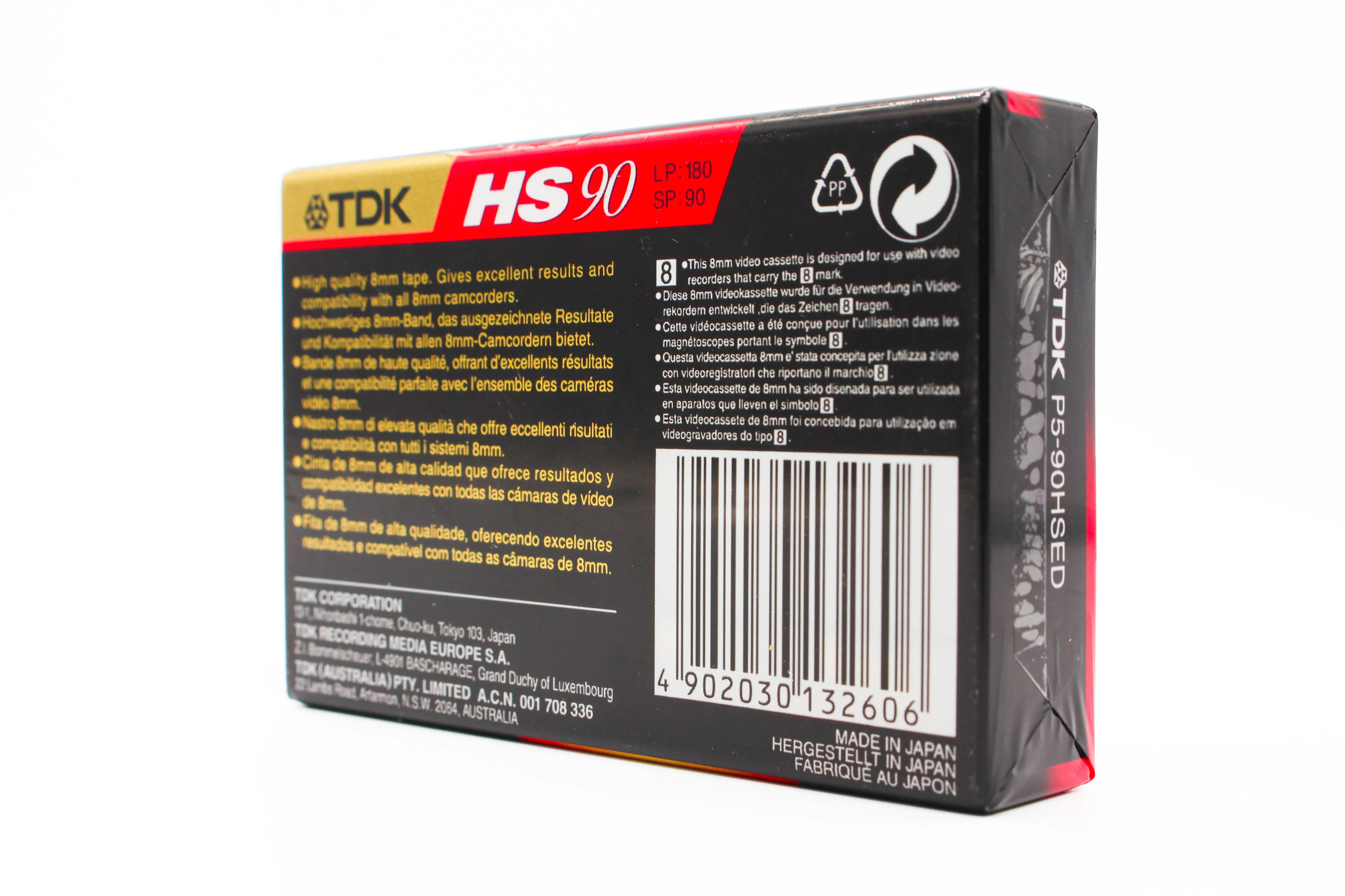 TDK P5-90HSED Video 8mm 90 Minute Digital Video Cassette Tape - Brand New - Image 5